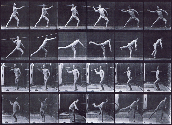 Muybridge Art Refrence - Semi Nude Male Underwear Throwing A Spear - Plate  361